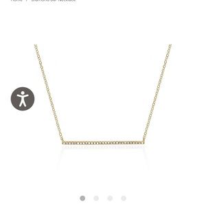 EF Collection Diamond Bar Necklace